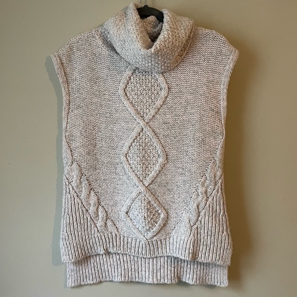 Rebecca Taylor Wool Cashmere Blend Sleeveless Turtleneck Sweater - Picture 1 of 12